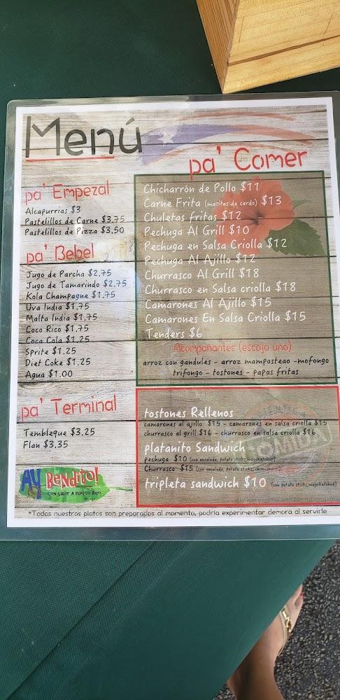 Ay Bendito Con Sabor a Puerto Rico Menu image 2
